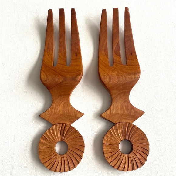 Bamboo salad forks - Picture 1 of 6